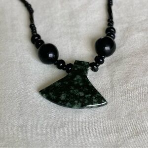 Beaded jade necklace